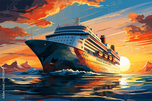 ship in the sea