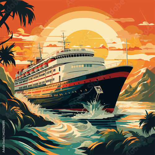 cruise ship in the ocean