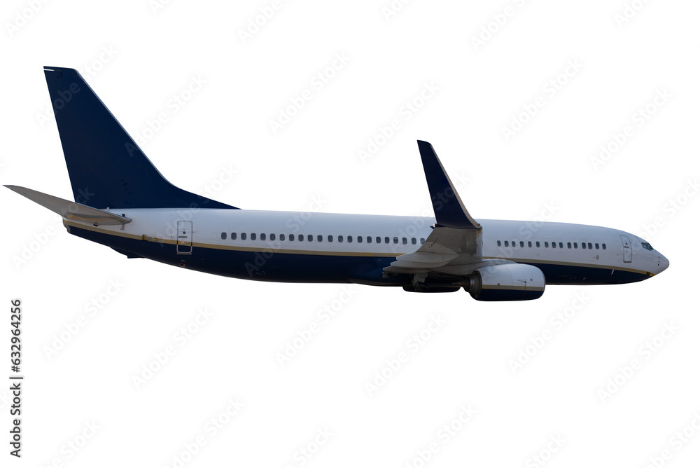 Isolated big aircraft ready to flight fast Isolated big aircraft ready to flight fast