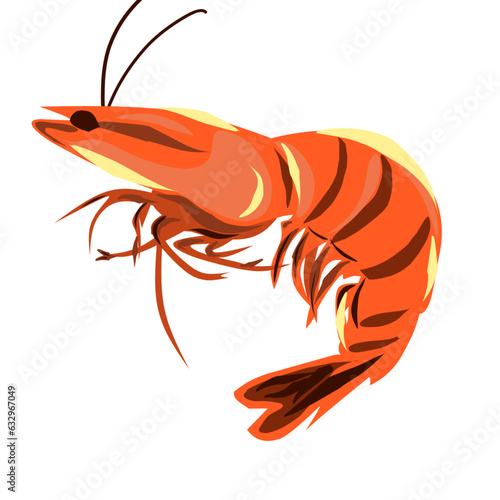 crayfish on white background