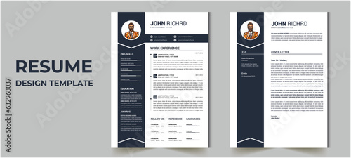 Resume and Cover Letter, Minimalist resume cv template,