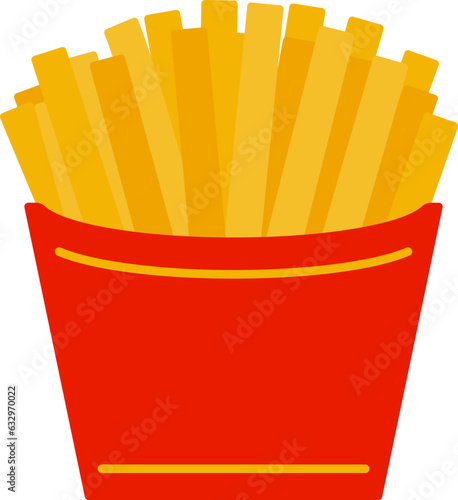 フライドポテトのイラスト・アイコン（french fries）
