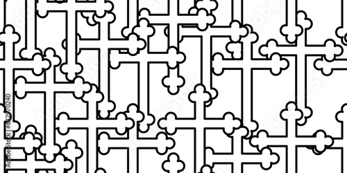 abstract christian cross seamless pattern