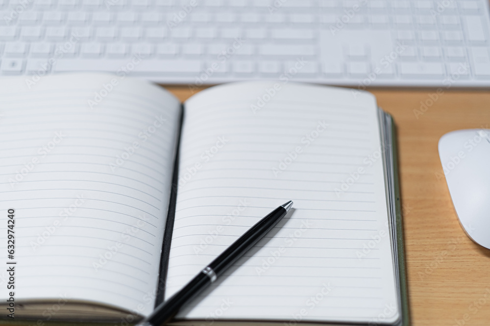 White book on the desk White book on the desk