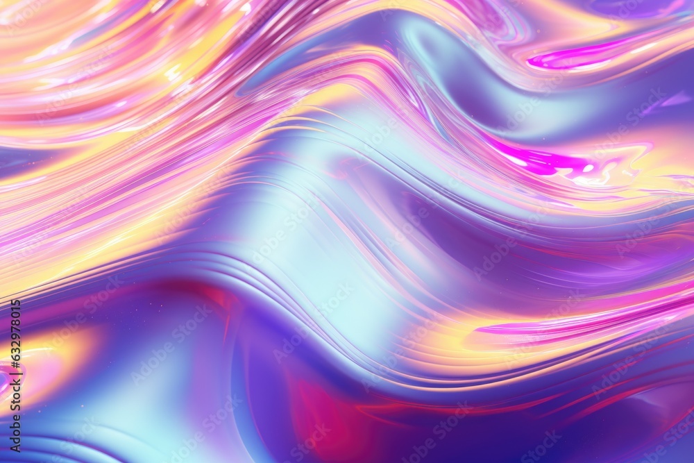 Obraz premium Abstract holographic wave background