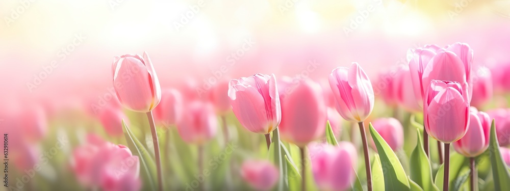 Beautiful pink Tulip on a blurred spring sunny background. Beautiful pink Tulip on a blurred spring sunny background.