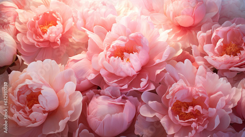 Nature's Ballet: Peony Roses Dancing in the Breeze, Their Petals Floating like Ballerinas 