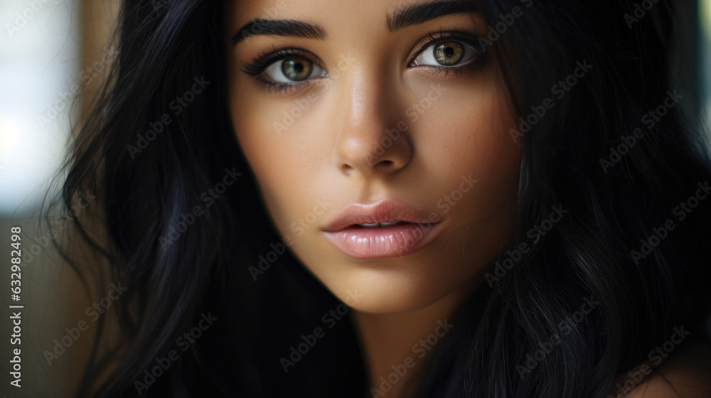 Portrait of a sensual black hair woman Portrait of a sensual black hair woman
