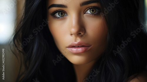 Wallpaper Mural Portrait of a sensual black hair woman Torontodigital.ca