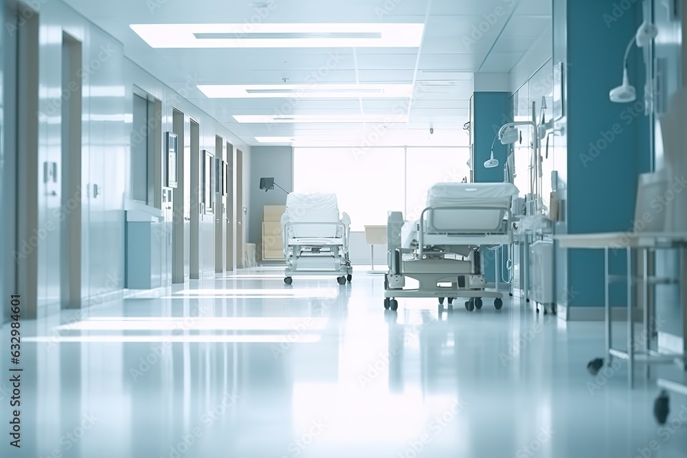 Ideal Healthcare Background With Surrealist Blurry Hospital Scene 