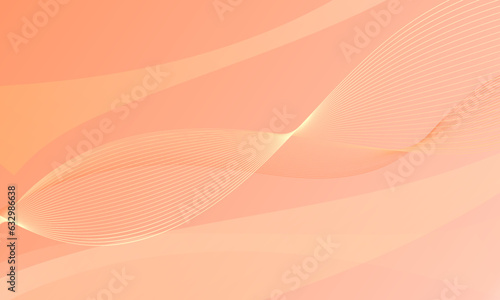abstract orange curves waves soft gradient element background