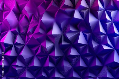 Purple Gradient Abstract Illustration. 3D triangle Background. Computer Art Design Template. 