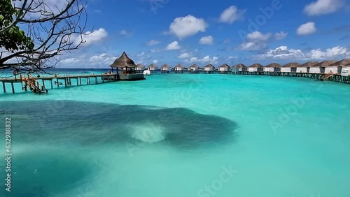 Beautiful island in Maldives, Indian Ocean view from land