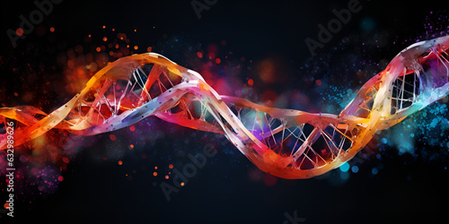  Abstract Science Background with DNA strands Dna Genetic Spiral Diagram Illustration Powerpoint And Slide Background   © Faiza