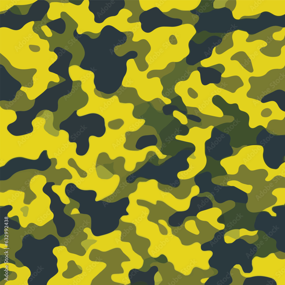 Camouflage seamless pattern. Trendy style camo, repeat print. Vector illustration. Khaki texture, perfect for military army design. Camouflage seamless pattern. Trendy style camo, repeat print. Vector illustration. Khaki texture, perfect for military army design.