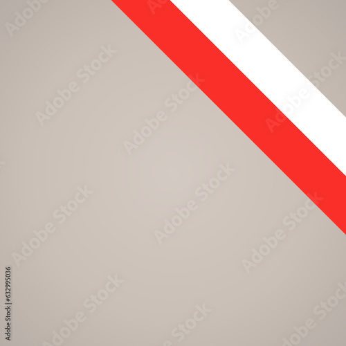Corner ribbon flag of Poland, Thuringia and Tyrol photo