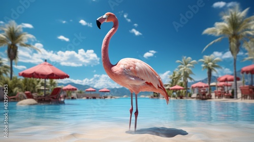 Generative Ai. Vacation for flamingos