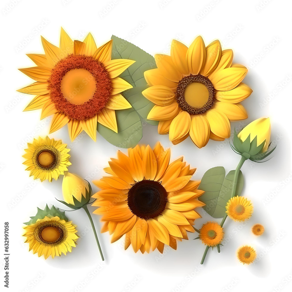 Sunlit Blooms: A Collection of Sunflowers and Vibrant Yellow Flowers Sunlit Blooms: A Collection of Sunflowers and Vibrant Yellow Flowers