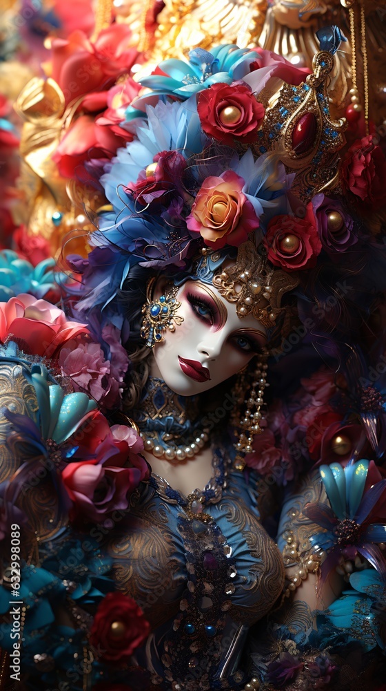 Generative Ai. Venetian masquerade
