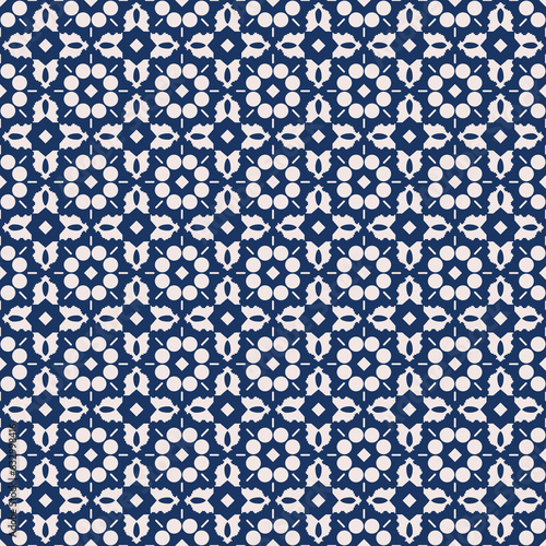 Moroccan seamless pattern. Oriental abstract motifs. Ceramic or textile net mesh pattern