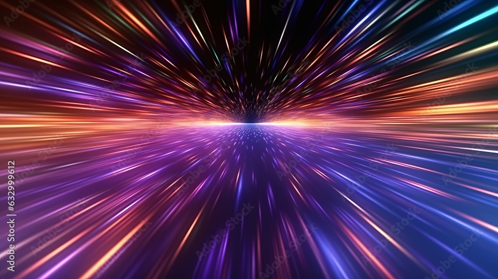 3d render of flash neon and light glowing on dark scene. Speed light moving lines 3d render of flash neon and light glowing on dark scene. Speed light moving lines
