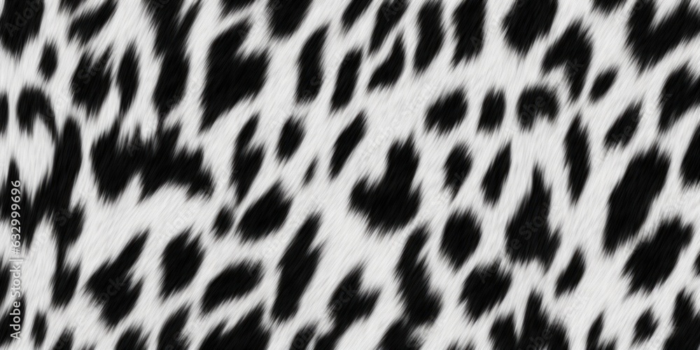 Seamless soft fluffy large mottled cow skin, dalmatian or calico cat spots camouflage pattern. Realistic black and white long pile animal print rug, Generative AI Seamless soft fluffy large mottled cow skin, dalmatian or calico cat spots camouflage pattern. Realistic black and white long pile animal print rug, Generative AI