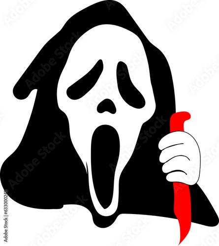 Ghost face is screaming  