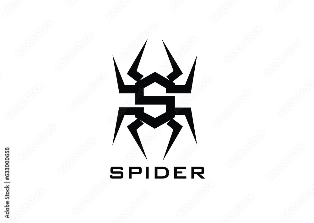 Spider logo with Letter S