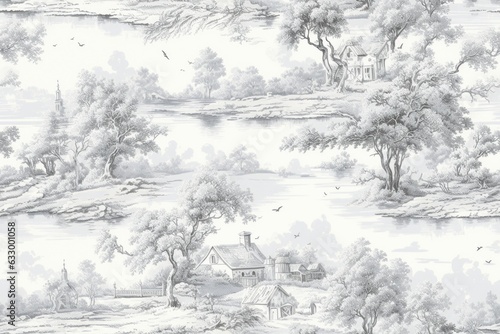 Toile  seamless pattern