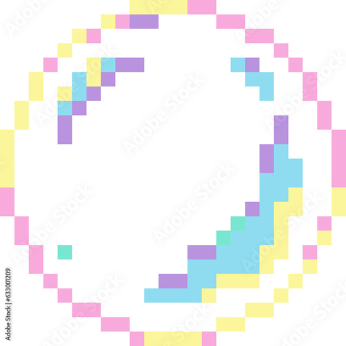 Air bubble cartoon icon in pixel style
