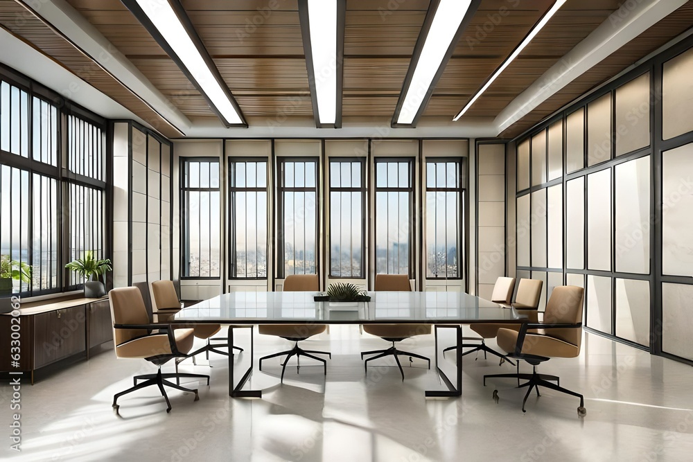 Fototapeta premium modern office interior ai generated