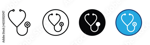 Stethoscope icon vector