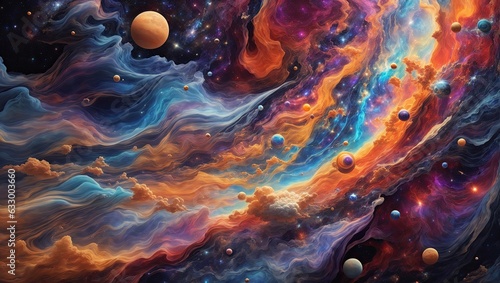 Print op canvas Wonders of outer space