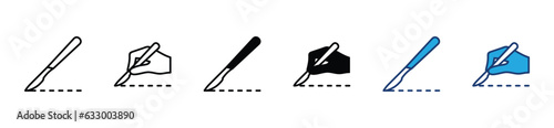 Hospital or medical scalpel icon symbol. Vector illustration