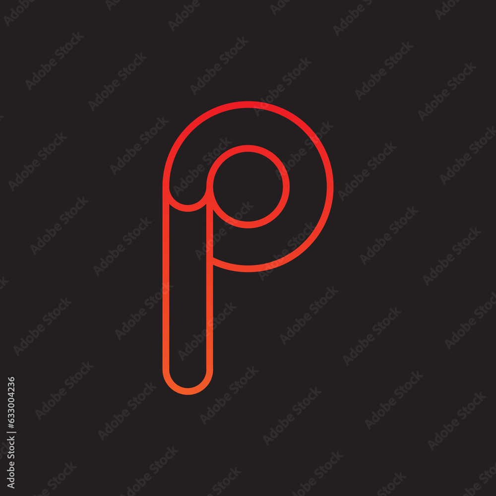 Letter P Simple Logo Vector Illustration Flat Design Letter P Simple Logo Vector Illustration Flat Design