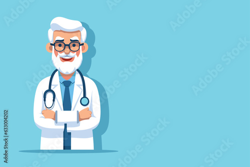 International Doctors' Day with copy space for text vector illustration