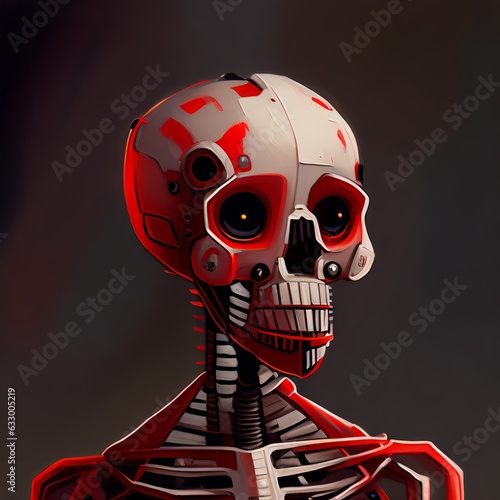 Abstract Skeleton. Digital ...