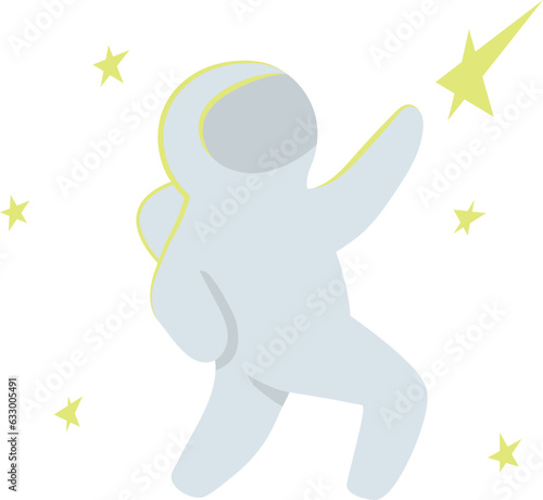 Cute astronaut vector illustration for boys fashion. Slogan open your space for t shirt design