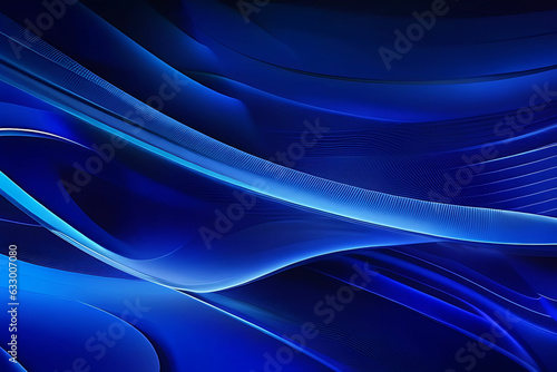 A beautiful Abstract futuristic dark blue business background with glowing 3d wave line light effect.