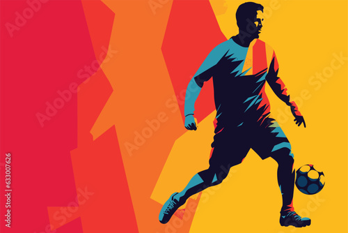 football player pop art vector, colorful art of a football player vector illustration