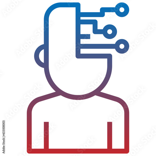 CYBERNETICS line icon,linear,outline,graphic,illustration