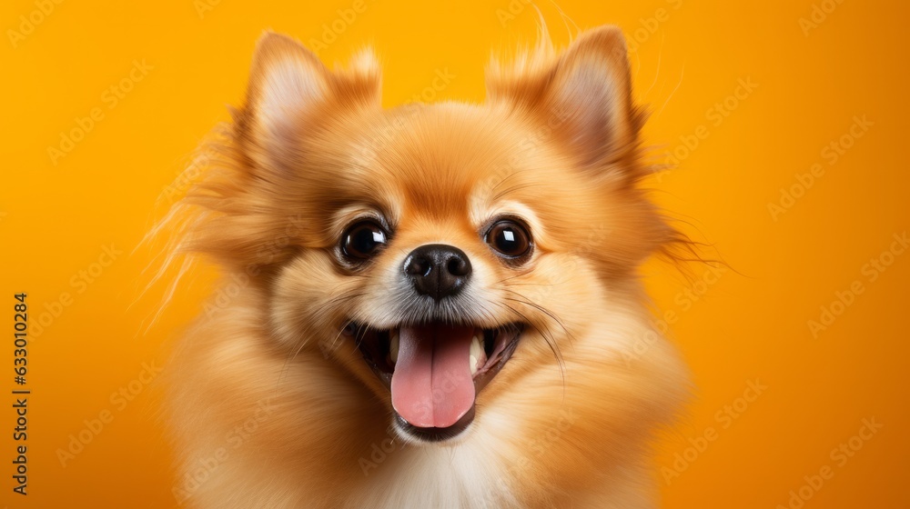 Photo of a happy dog with its tongue out and mouth wide open created with Generative AI technology Photo of a happy dog with its tongue out and mouth wide open created with Generative AI technology