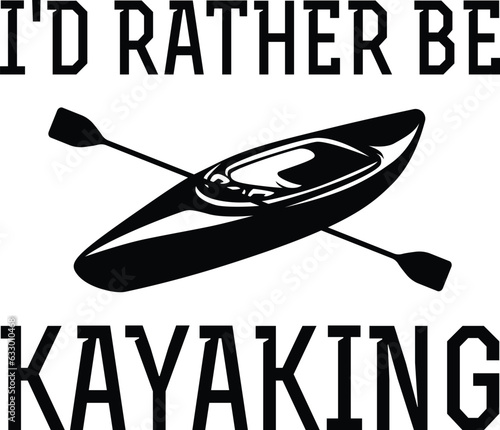 black and white kayaking