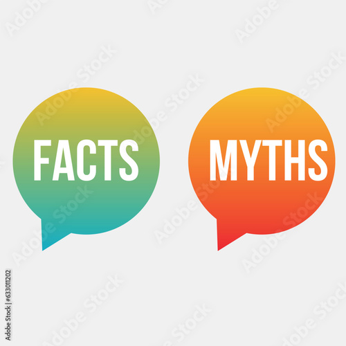 Fact vs Myth Logo concept vector illustration