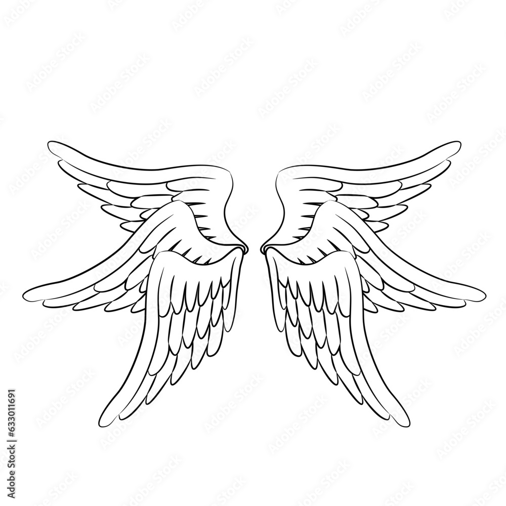 Obraz premium angel wings isolated on white