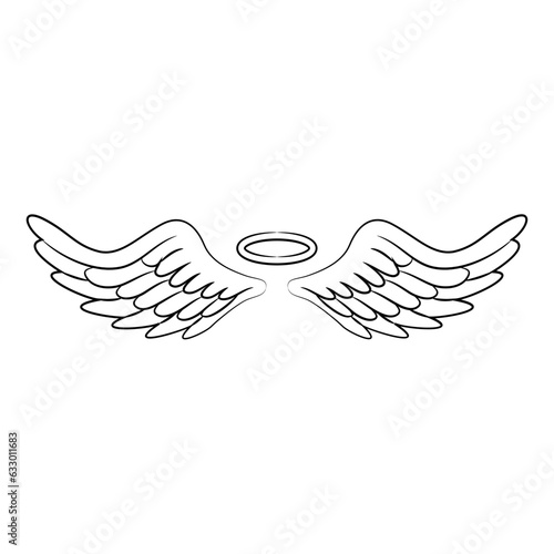 angel wings and heart