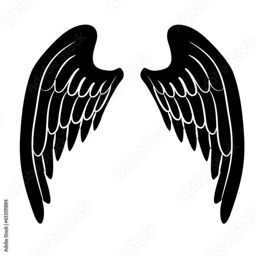 illustration of angel wings