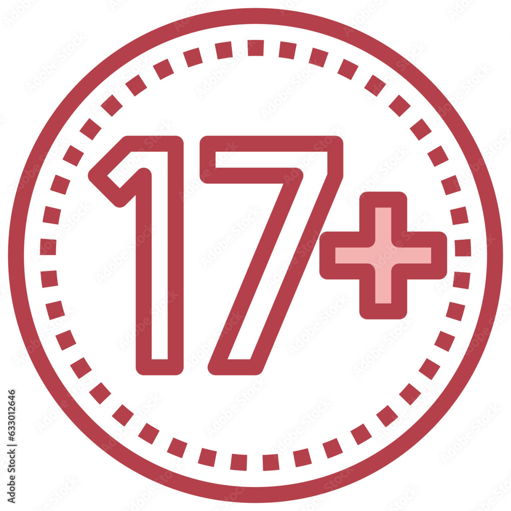 AGE LIMIT line icon,linear,outline,graphic,illustration