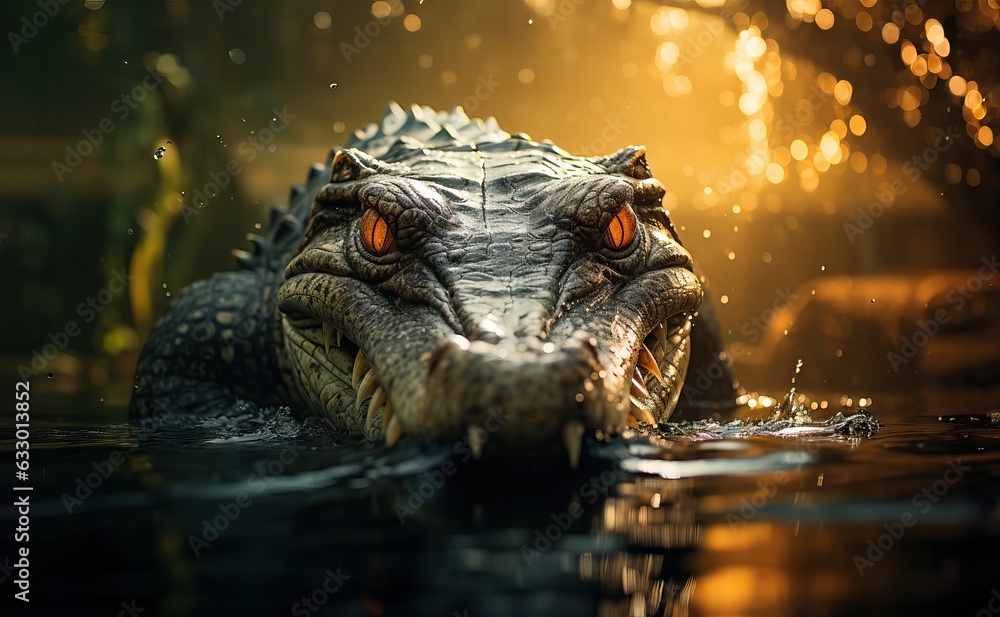 Fototapeta premium portrait of an alligator