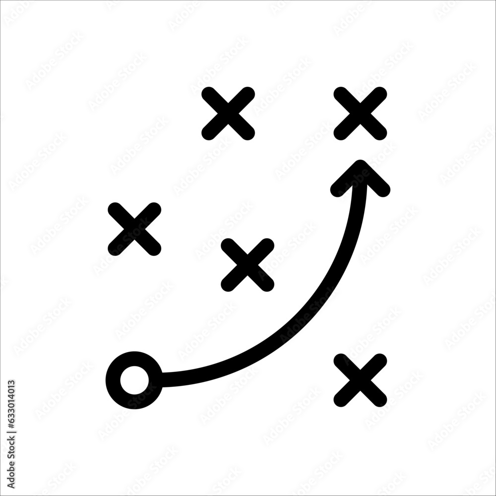 football tactics icon, game success strategy. vector illustration football tactics icon, game success strategy. vector illustration